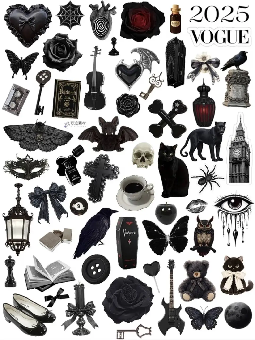 【素材】复古哥特风素材