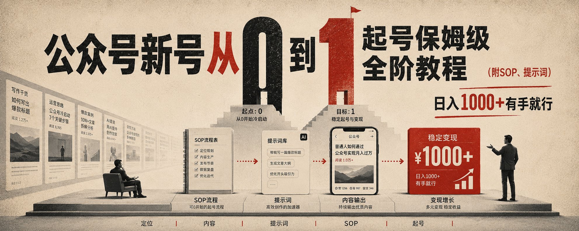公众号新号从0到1起号保姆级全阶教程(附SOP、提示词)