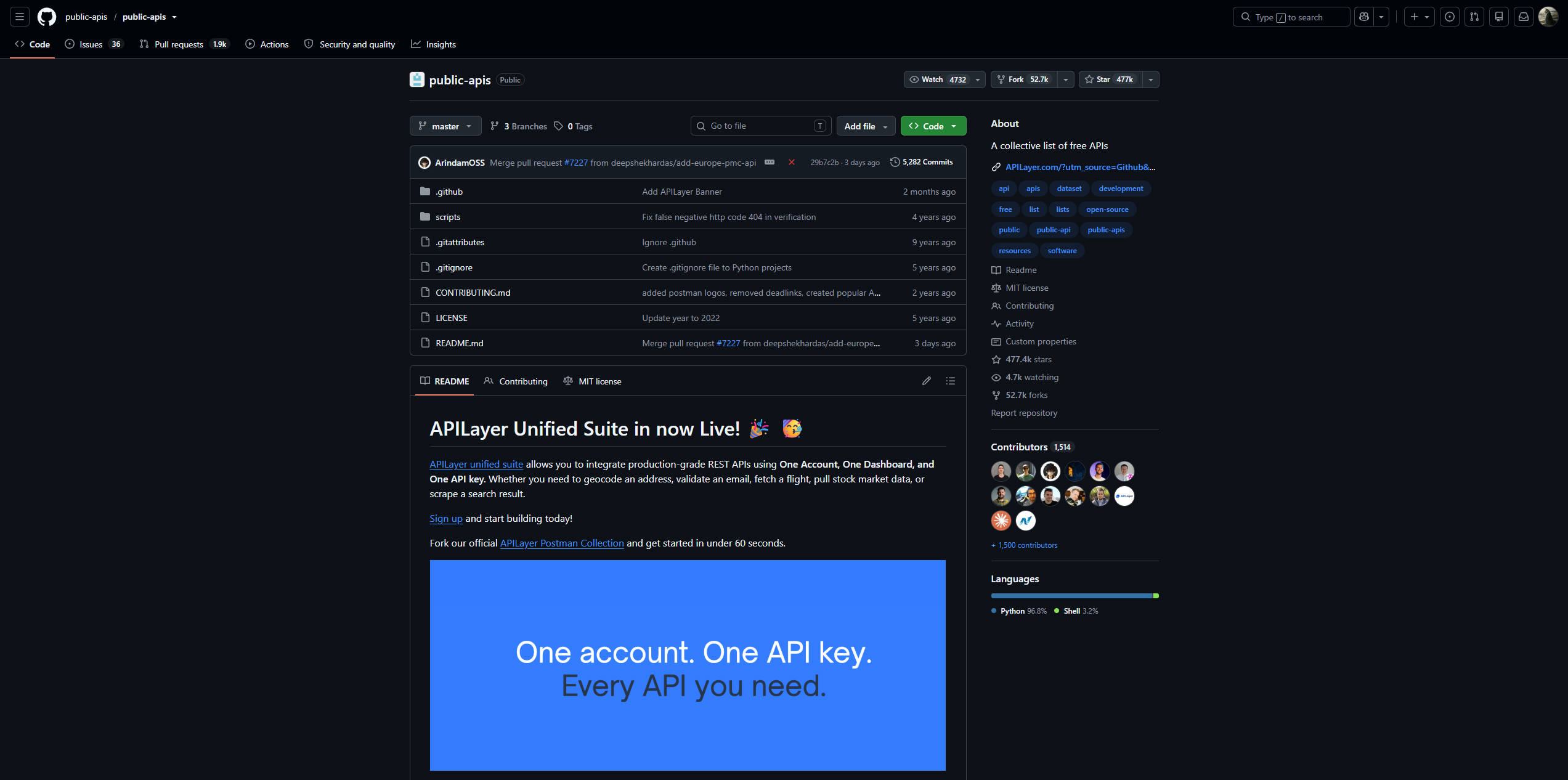 【Github】public-apis