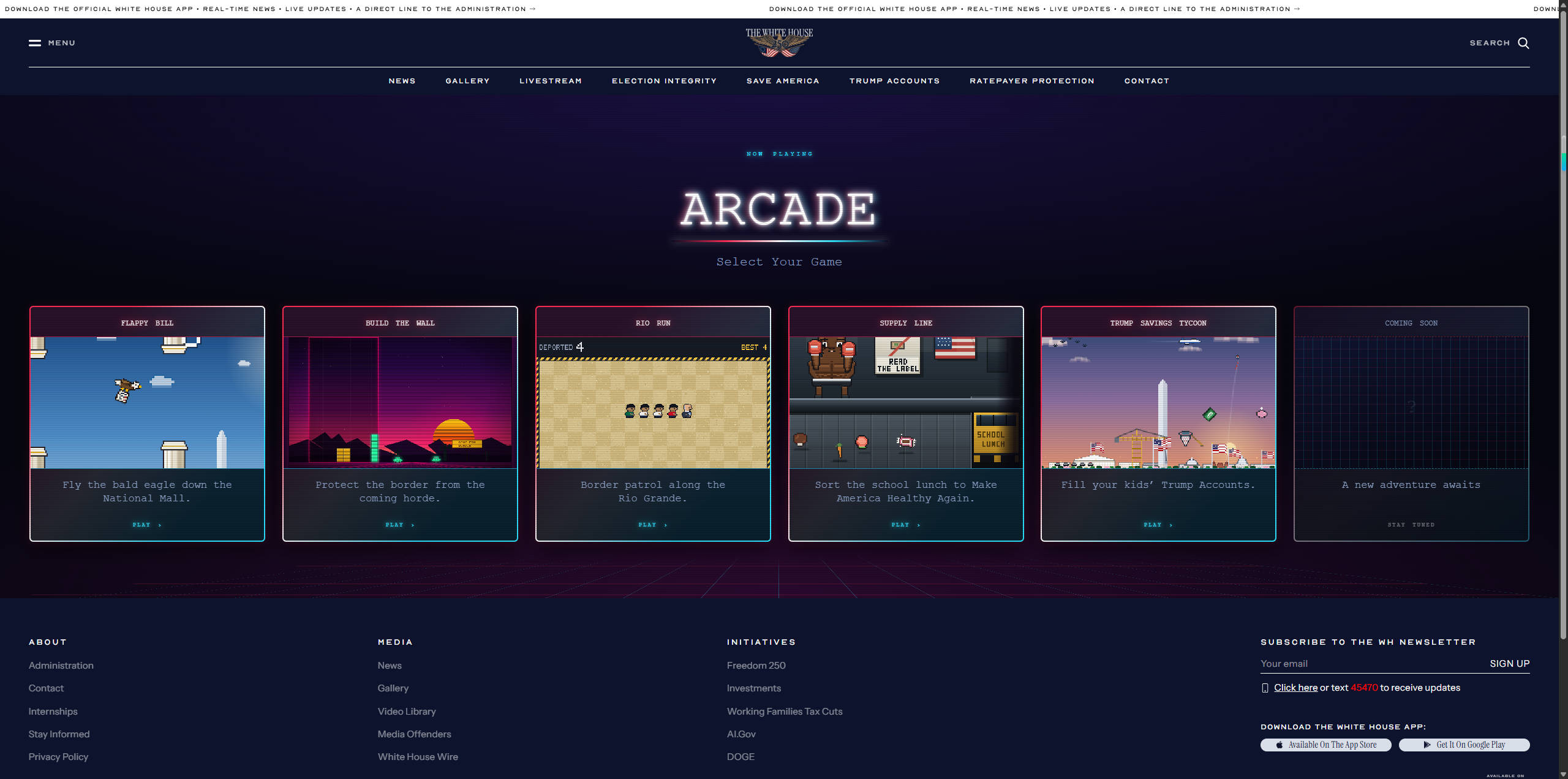 【网站】Arcade – The White House