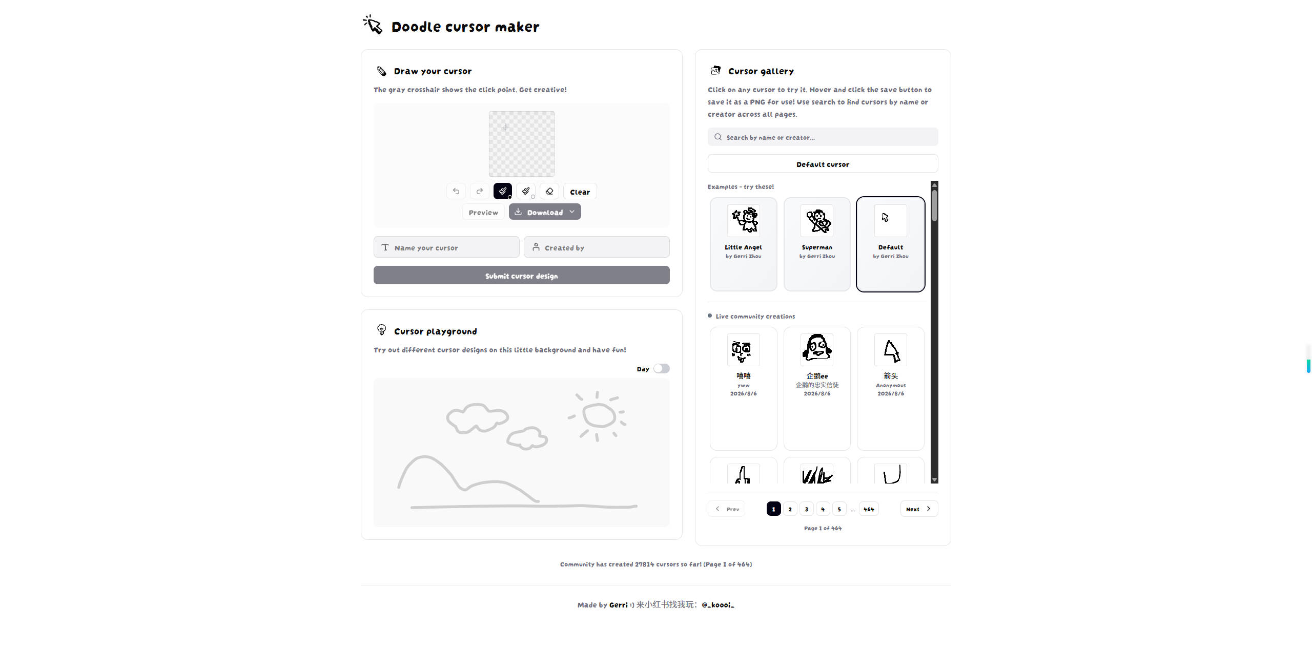 【网站】Doodle Cursor Maker