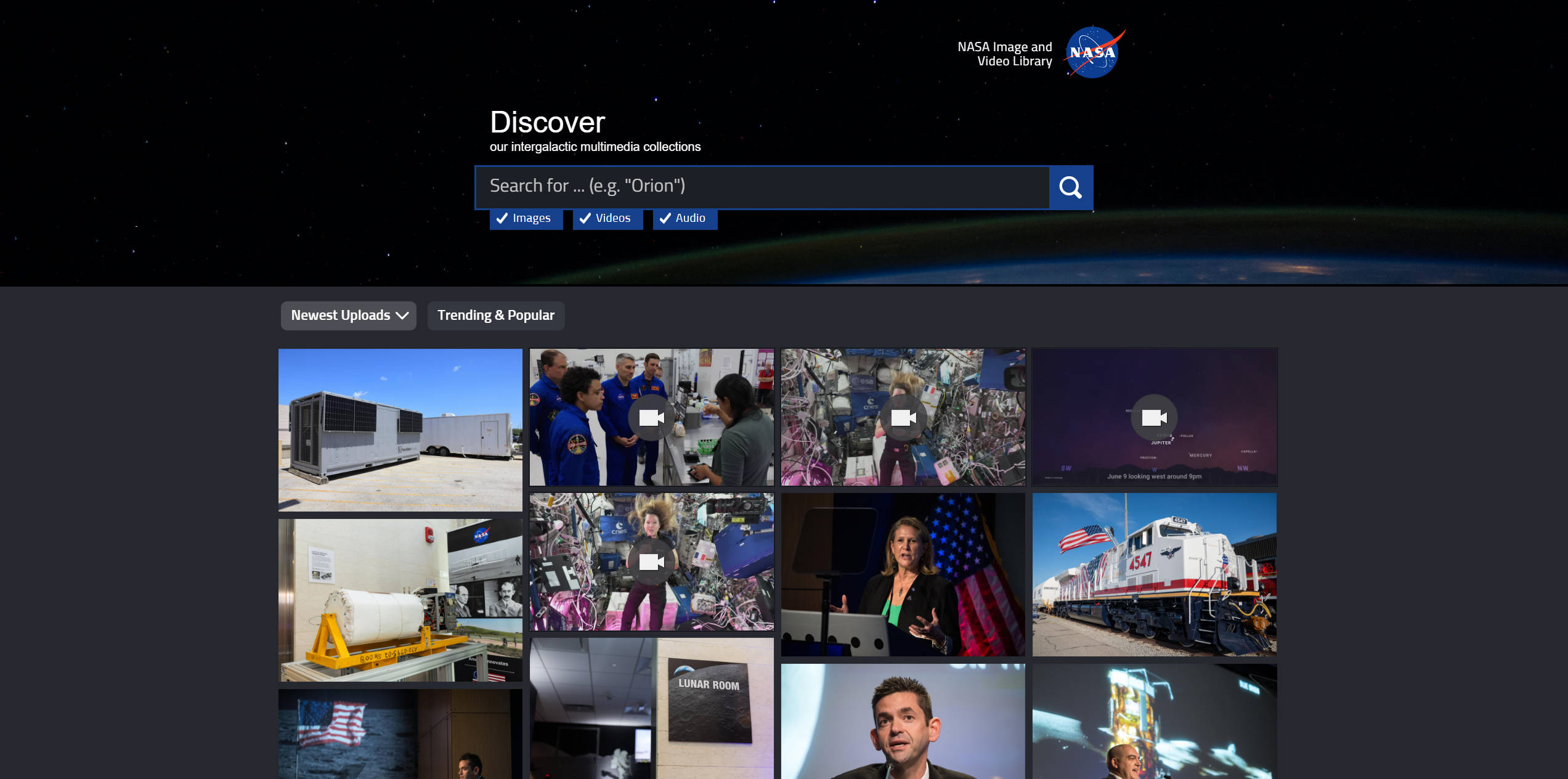 【网站】NASA Image and Video Library