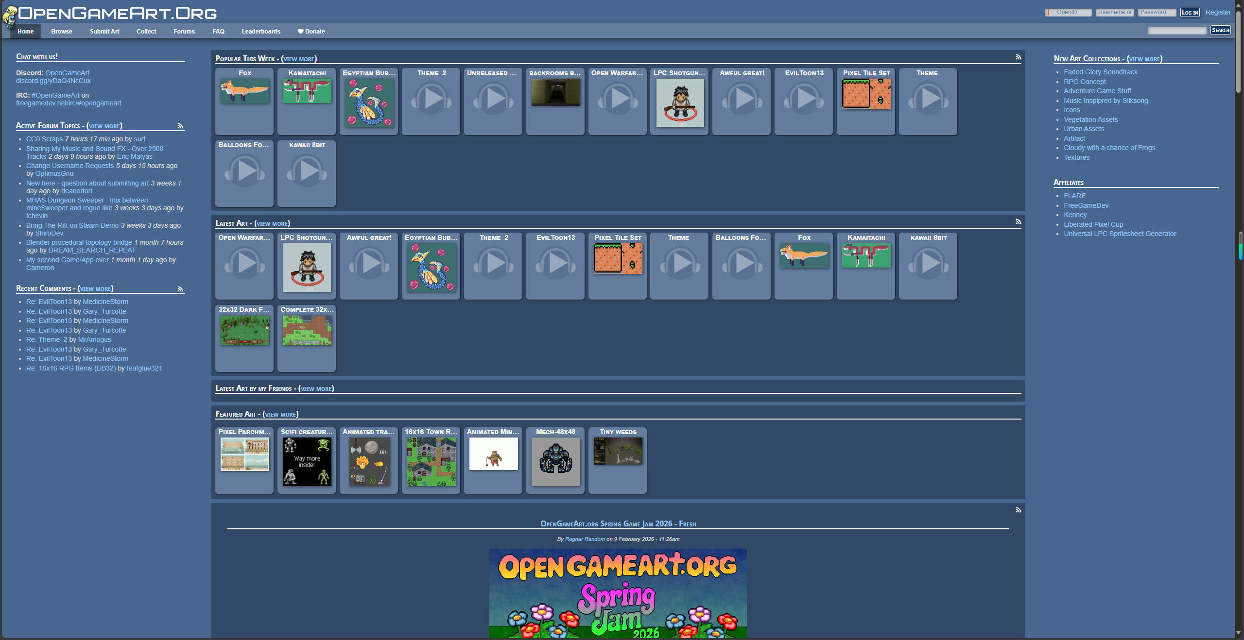 【网站】OpenGameArt.org