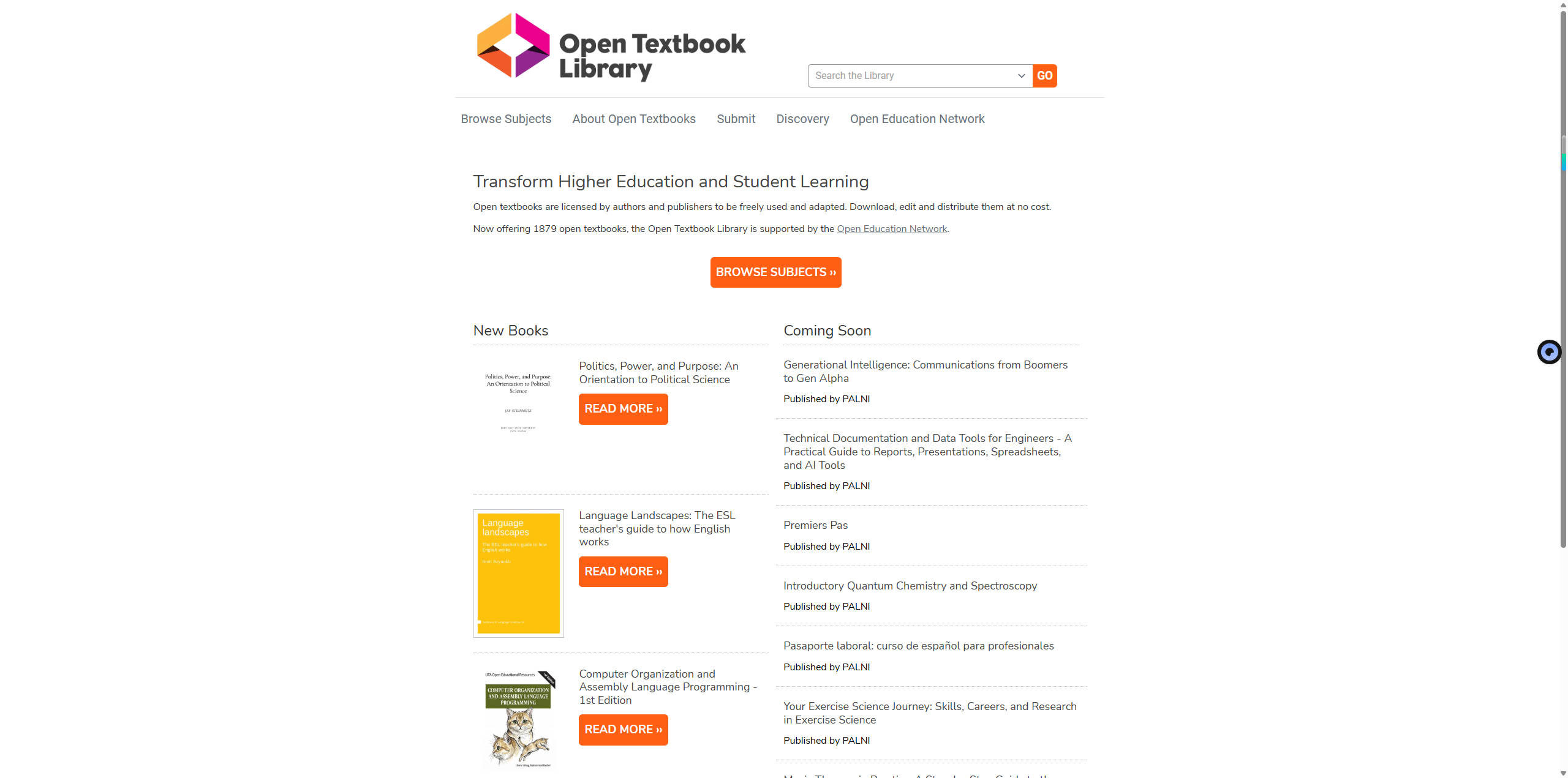 【网站】Open Textbook Library