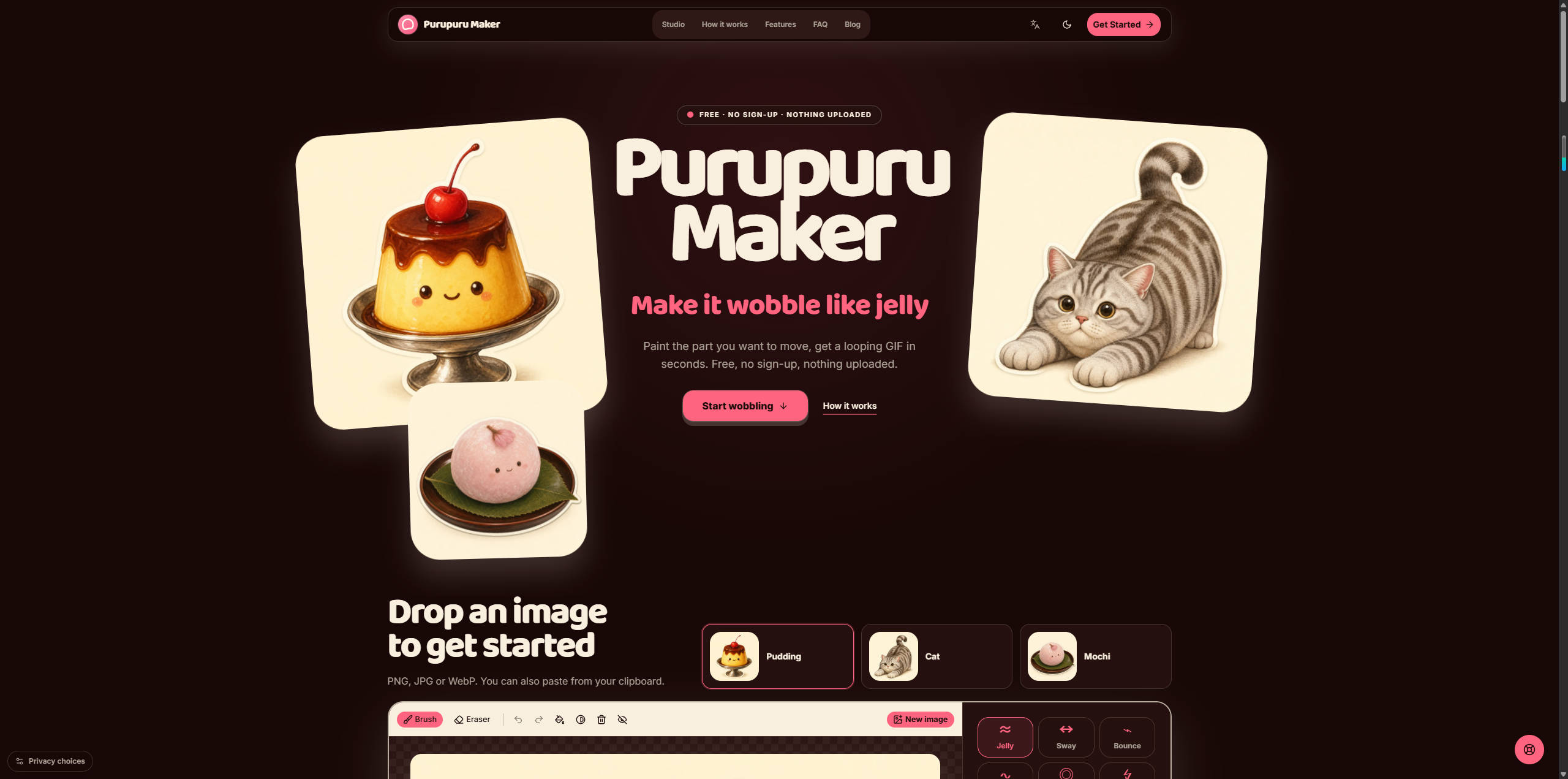 【网站】Purupuru Maker — Free Image Wobble Jiggle GIF Maker