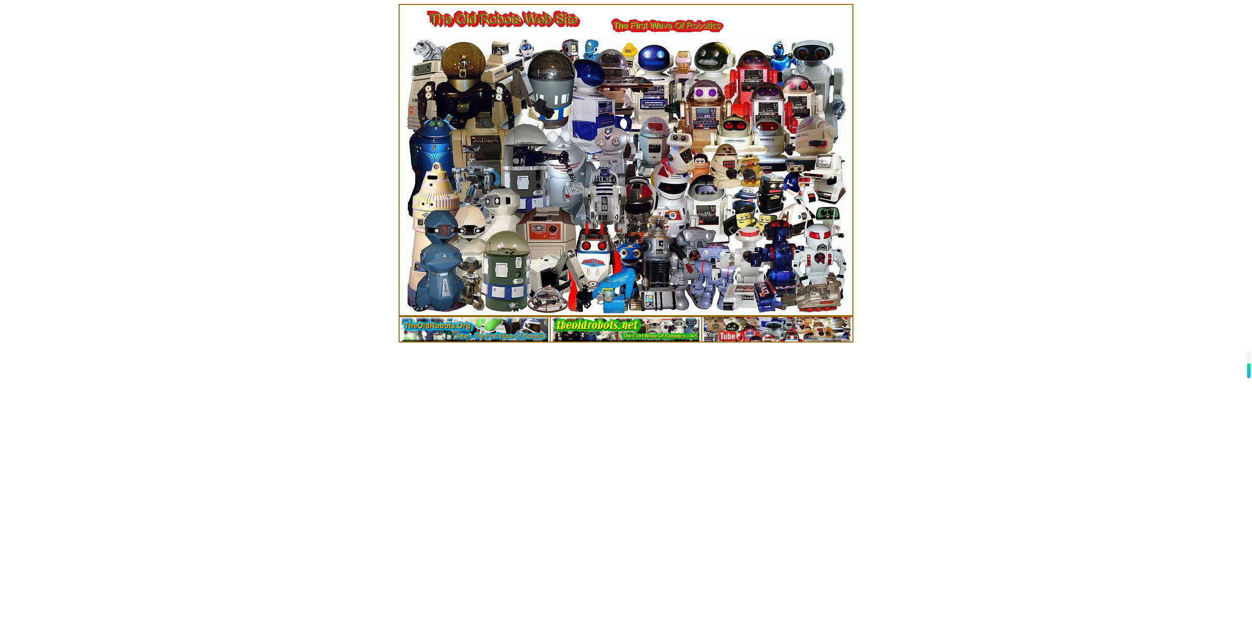 【网站】Robots - The Old Robot's Web Site