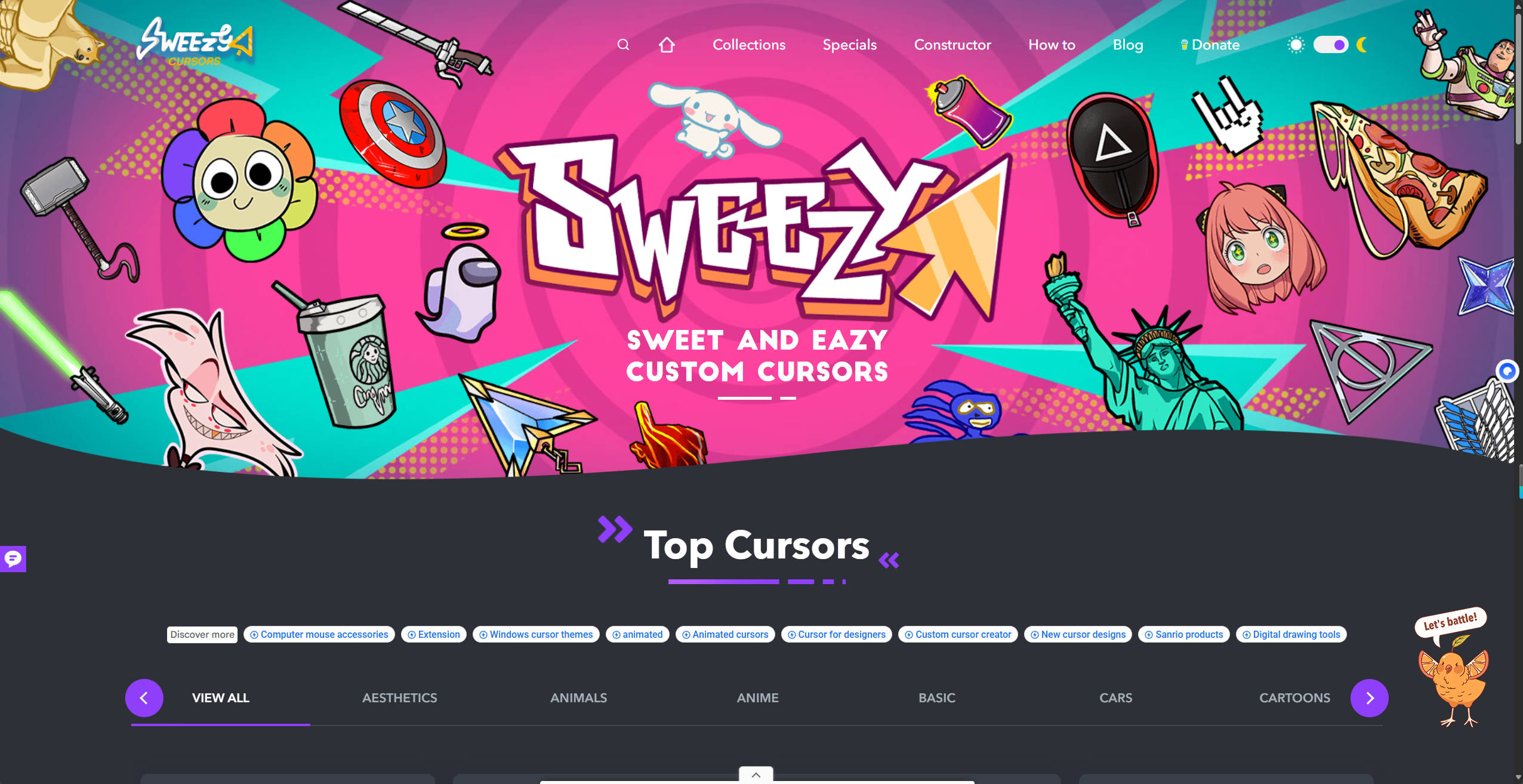 【网站】Sweezy Cursors