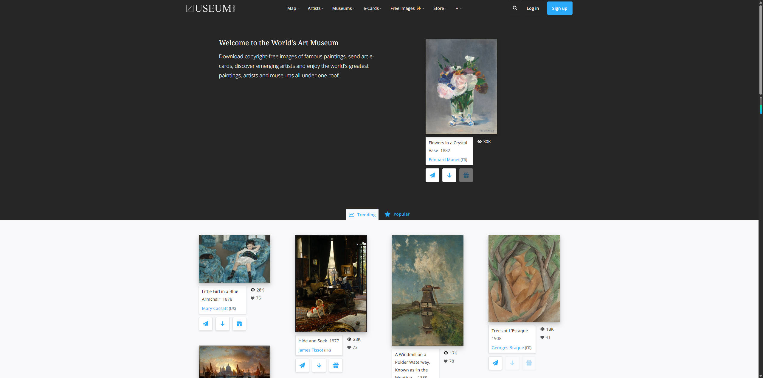 【网站】Interactive Fine Art Gallery Museum USEUM